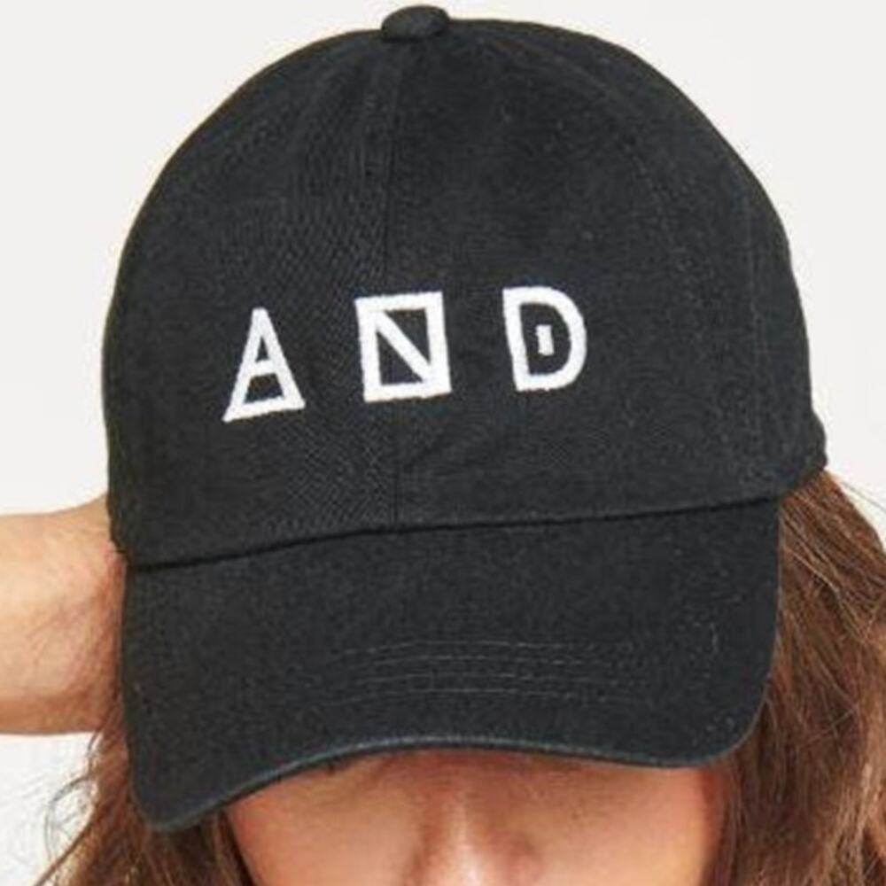 AND Baseball Cap Hat Black with White Embroidery